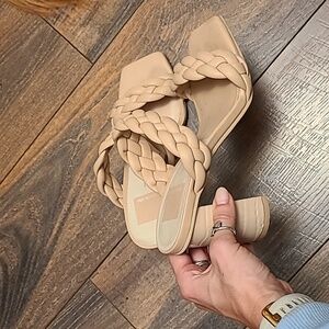 Dolce Vita Nude Paily Block Heel Sandals, size 5.5